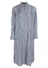 Theory Painter Silk Midi Shirtdress