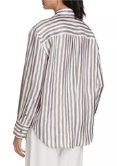 Theory Painter Striped Silk Shirt