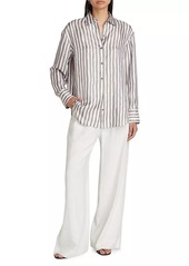 Theory Painter Striped Silk Shirt