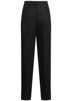 Theory Pleated Linen Wide Pants