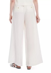 Theory Pleated Low-Rise Wide-Leg Pants