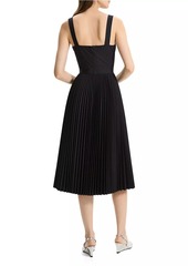 Theory Pleated Sleeveless Midi-Dress