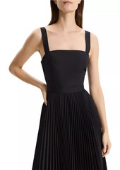 Theory Pleated Sleeveless Midi-Dress