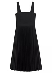 Theory Pleated Sleeveless Midi-Dress