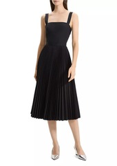 Theory Pleated Sleeveless Midi-Dress