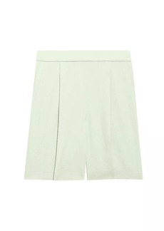 Theory Pleated Wide-Leg Shorts