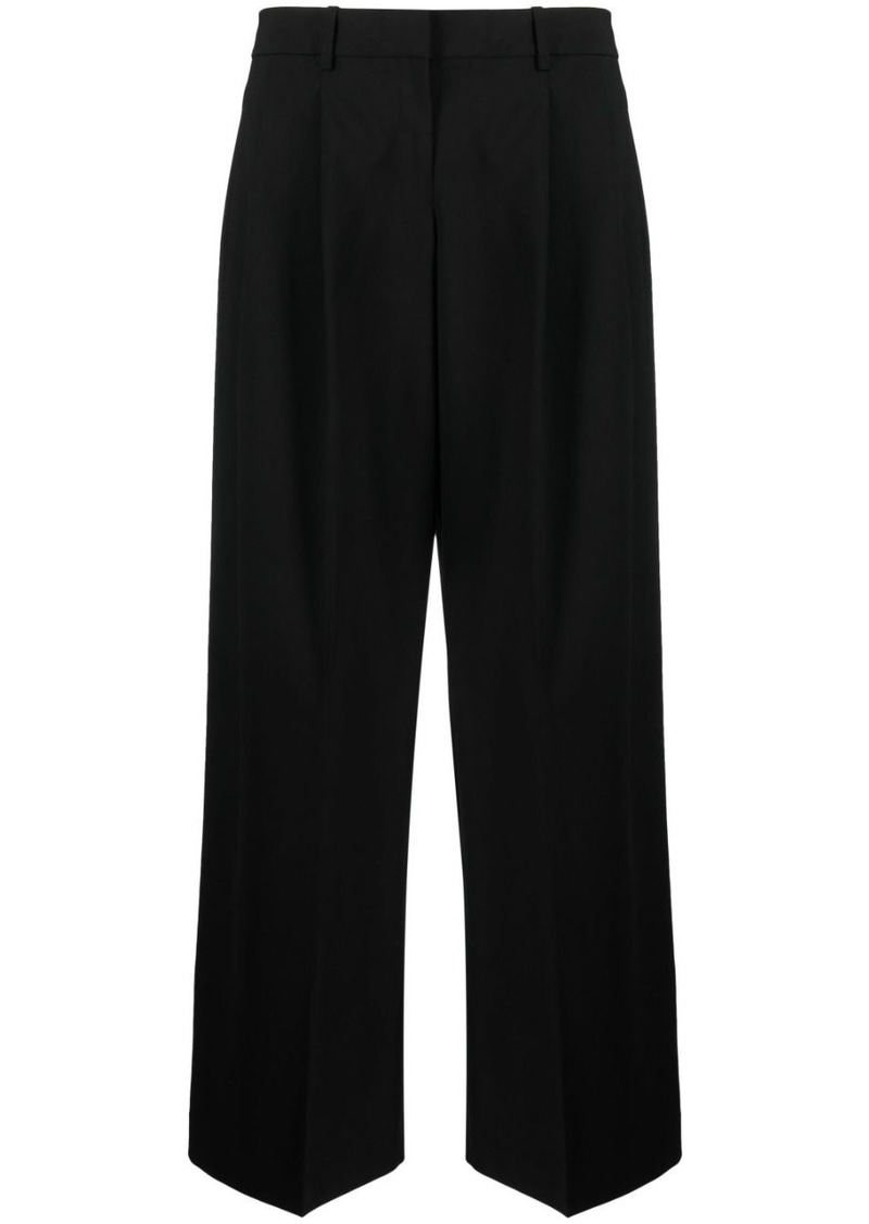 Theory pleated wide-leg trousers