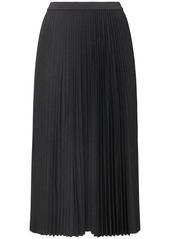 Theory Pleated Wool Blend Midi Skirt