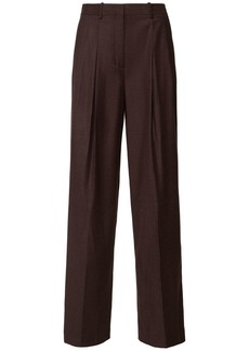 Theory Pleated Wool Straight Pants