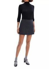 Theory Plush Tweed Miniskirt