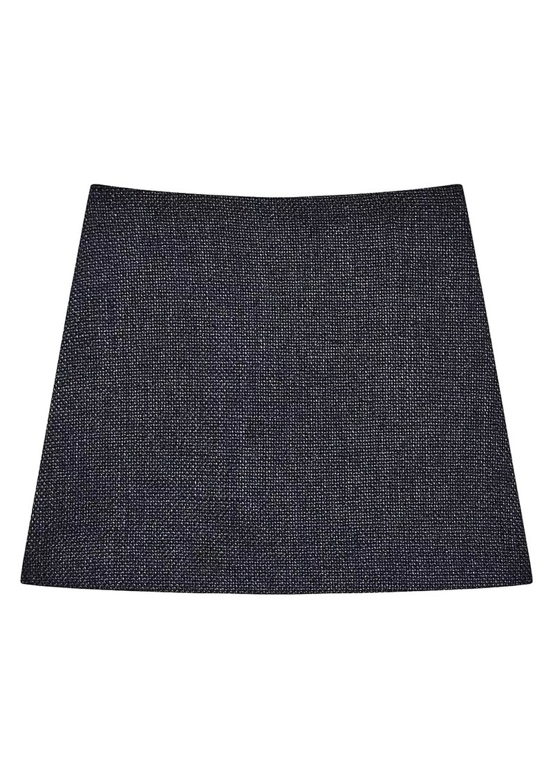 Theory Plush Tweed Miniskirt