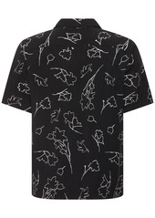 Theory Printed Lyocell Short Sleeve Shirt