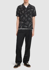 Theory Printed Lyocell Short Sleeve Shirt