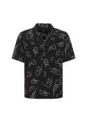 Theory Printed Lyocell Short Sleeve Shirt