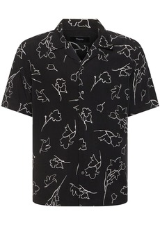 Theory Printed Lyocell Short Sleeve Shirt