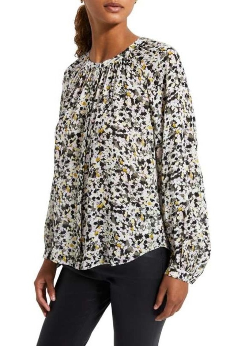 Theory Printed Silk Blouse