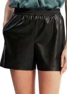 Theory Relaxed Fit Faux Leather Shorts