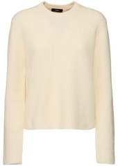 Theory Ribbed Wool & Cashmere Boxy Sweater