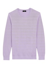 Theory Riland Pique Cotton Sweater