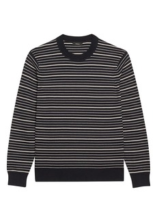 Theory Riland Striped Crewneck Sweater
