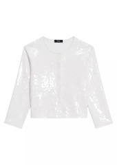 Theory Sequined Crop Cardigan
