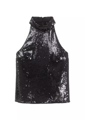 Theory Sequined Halter Top