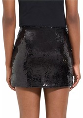 Theory Sequined Low-Rise Miniskirt