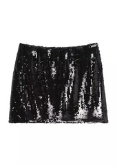 Theory Sequined Low-Rise Miniskirt