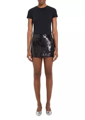 Theory Sequined Low-Rise Miniskirt