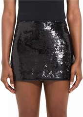 Theory Sequined Low-Rise Miniskirt