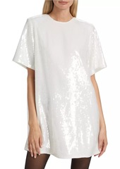 Theory Sequined Oversized T-Shirt Minidress