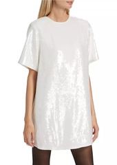 Theory Sequined Oversized T-Shirt Minidress