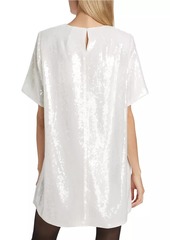 Theory Sequined Oversized T-Shirt Minidress