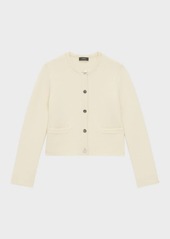 Theory Short Cashmere and Wool Knit Jacket