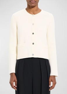 Theory Short Cashmere and Wool Knit Jacket