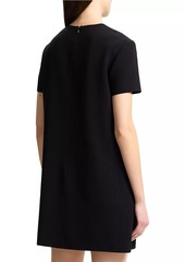 Theory Short-Sleeve A-Line Shift Minidress