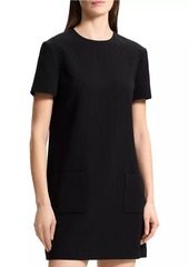 Theory Short-Sleeve A-Line Shift Minidress