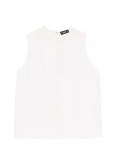 Theory Silk Fold-Front Shell Top