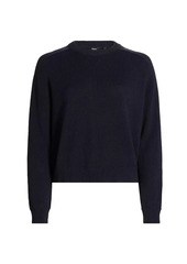 Theory Slightly Crop Cotton Sweater