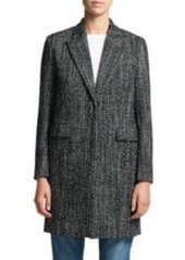 Theory Square Tweed Coat