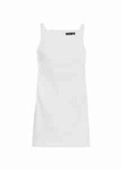 Theory Squareneck Linen Blend Mini Dress