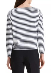 Theory Stripe Cotton Pullover Top