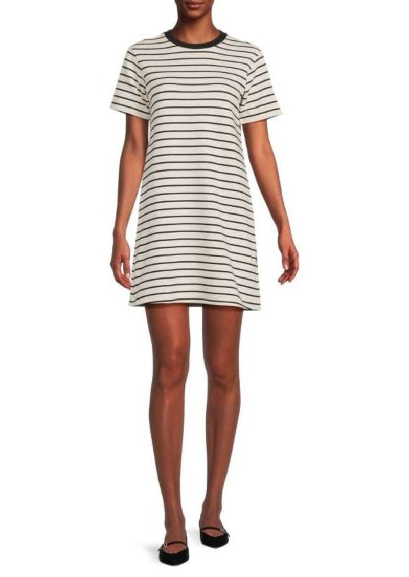 Theory Striped A-line Mini Dress