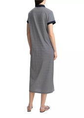 Theory Striped Jersey Polo Midi-Dress