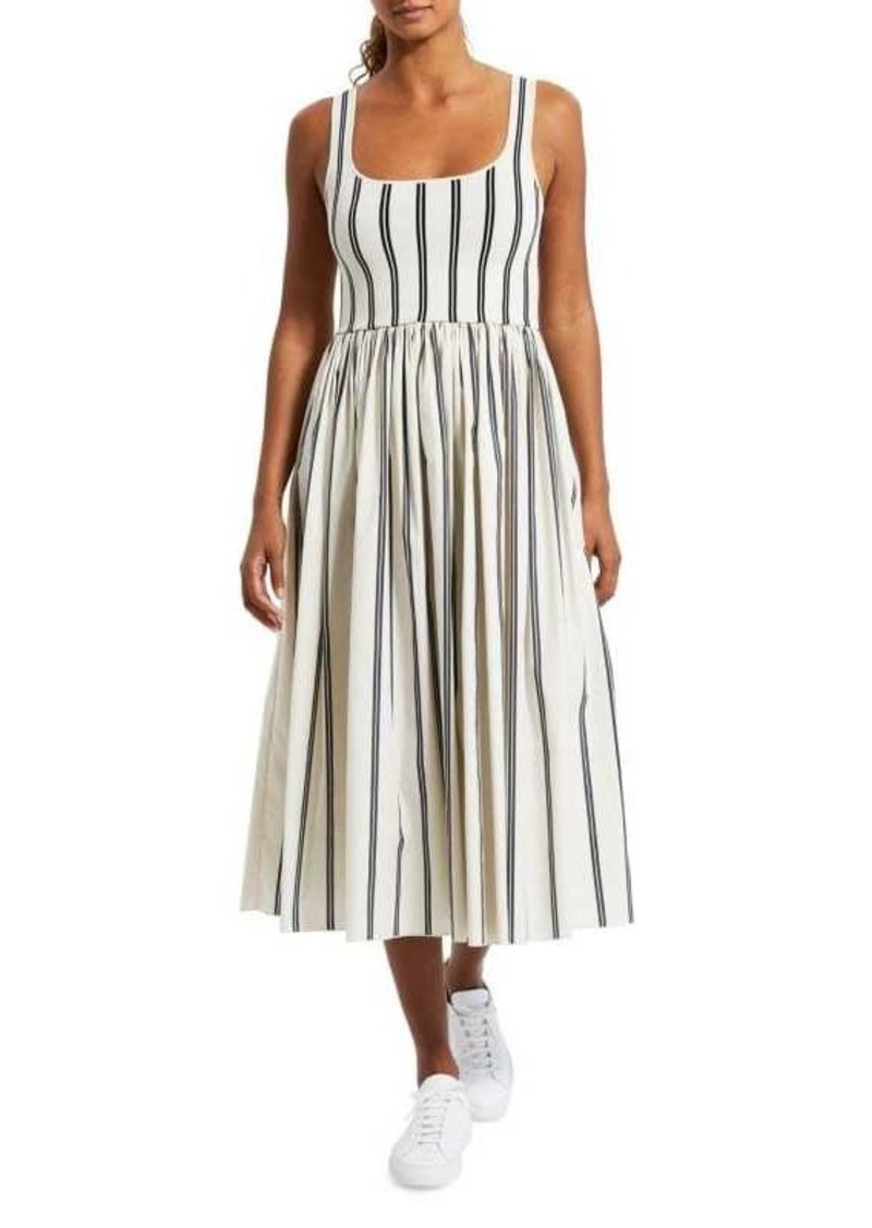 Theory Striped Midi Dress