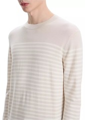 Theory Striped Regal Merino Wool Crewneck Sweater