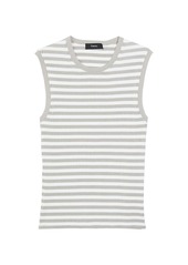Theory Striped Ribbed Shell Top