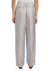 Theory Striped Silk Pants