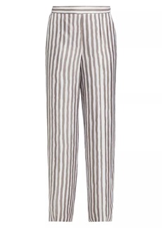 Theory Striped Silk Pants