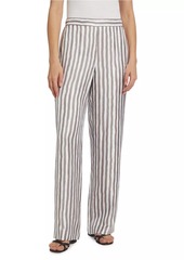 Theory Striped Silk Pants